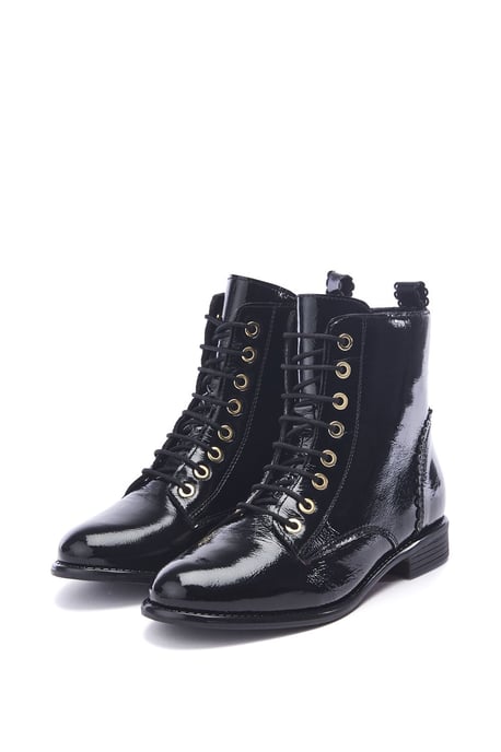 Penelopi Black Patent Leather Boots - Image 2