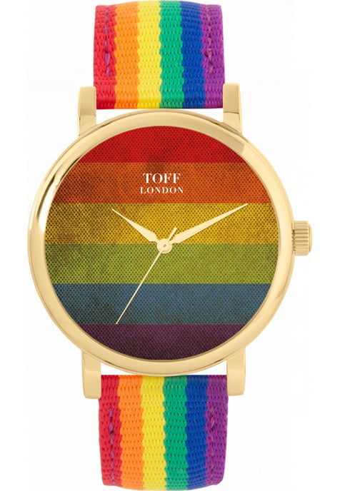 Toff London TLWS-70825 38mm Pride Vintage Rainbow Watch - Image 1