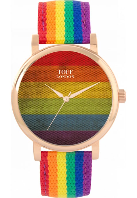 Toff London TLWS-70827 38mm Pride Vintage Rainbow Watch - Image 1