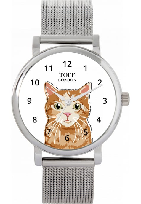 Toff London TLWS-33717 Ladies Ginger Tabby Cat Watch - Image 1