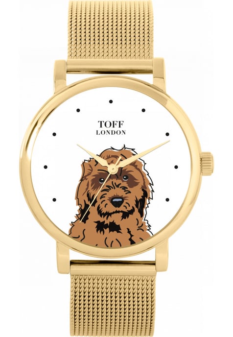 Toff London TLWS-19700 Ladies Brown Cockapoo Dog Head Watch - Image 1