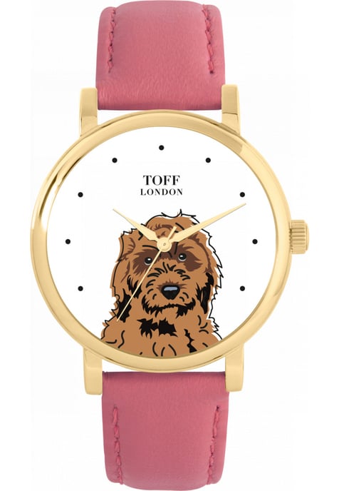 Toff London TLWS-19690 Ladies Brown Cockapoo Dog Head Watch - Image 1
