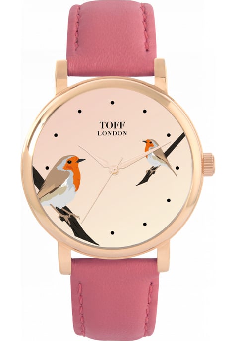 Toff London TLWS-93731 Ladies Robins Bird Watch - Image 1