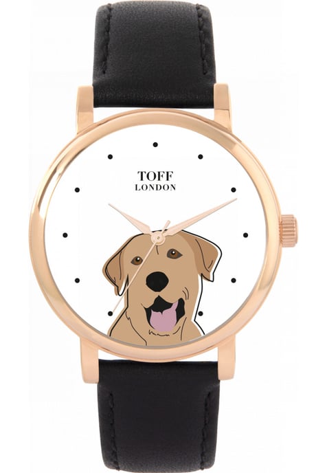 Toff London TLWS-20701 Ladies Beige Labrador Retriever Dog Head Watch - Image 1