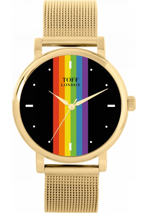 Toff London TLWS-257 38mm Pride Linear Black Batons Watch - Image 1