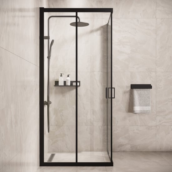 Badplaats Douchecabine dakota 80 x 80 x 190 cm zwart douchewand met - Image 2