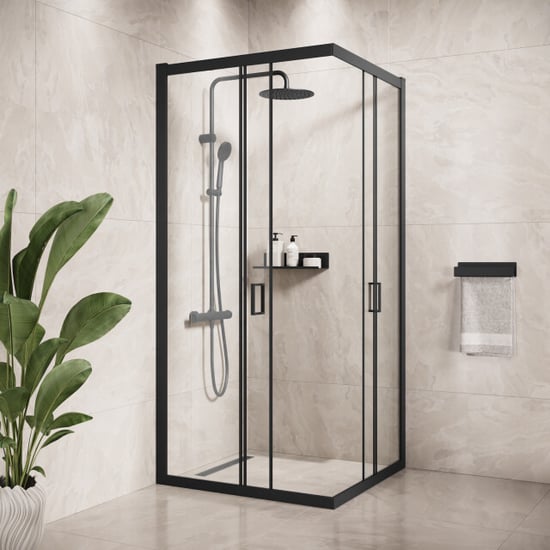 Badplaats Douchecabine dakota 80 x 80 x 190 cm zwart douchewand met - Image 5