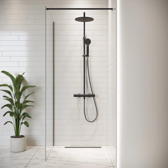 Badplaats Douchewand florida 90 x 200 cm zwart – inloopdouche 8 mm - Image 5