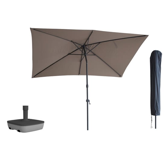 Kopu ® sevilla parasol rechthoek 200x300 cm met hoes en voet balkonparasol - Image 1