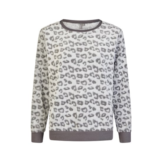 By Louise Dames huispak fleece broek + sweater grijs panterprint - Image 4