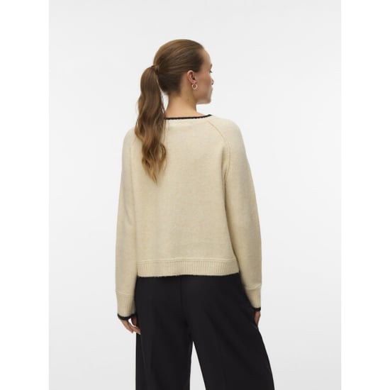 Vero Moda Vmaquarius ls o-neck raglan pullover bf ecru - Image 2