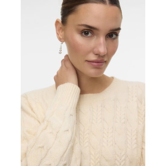 Vero Moda Vmaries ls o-neck cable pullover bf melee - Image 4