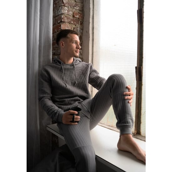 Phil & Co Heren lounge jacquard sweat set antraciet - Image 4