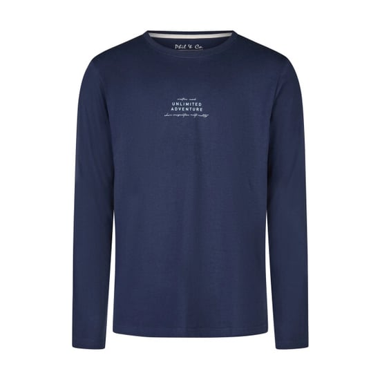 Phil & Co Heren pyjama set lang donkerblauw/grijs gestreept - Image 4