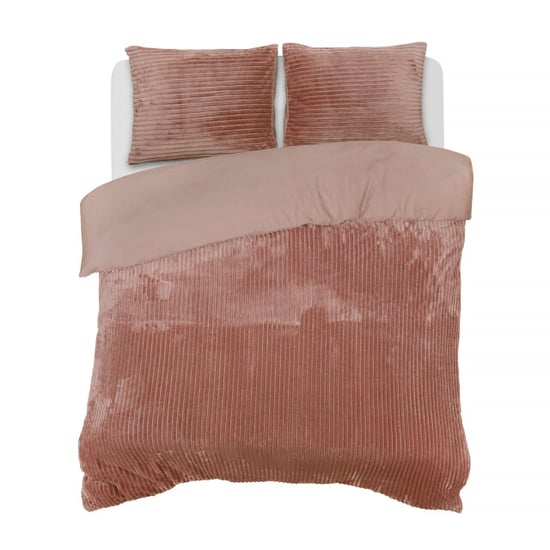 DoubleDry Dekbedovertrek rib flanel eenpersoons 140x220 cm + 1 kussensloop - - Image 2