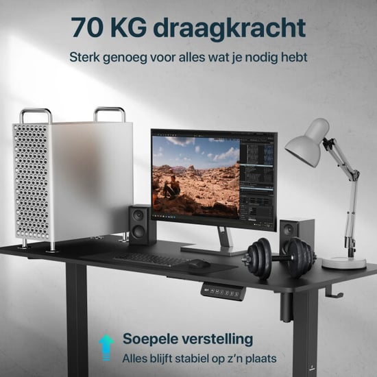 Mirlux Flowsense zit sta bureau verstelbaar elektrisch bureau 140 x 60 cm pre - Image 3
