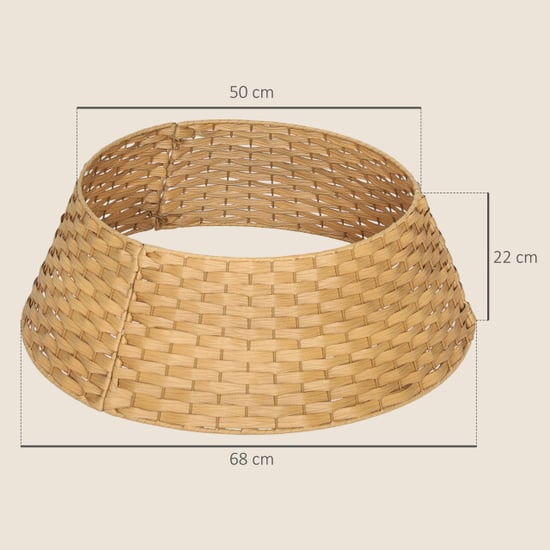 Homcom Kerstboommand kerstboomrok van natuurlijke zeegrass Ø 68 cm - - Image 3