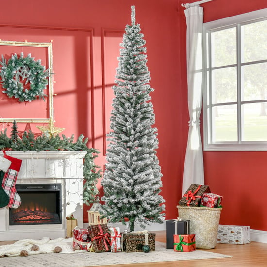 Homcom Kerstboom smal met sneeuw incl. standaard 225 cm /groen - Image 6