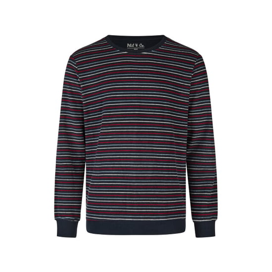 Phil & Co Heren winter pyjama set lang badstof donker gestreept - Image 3