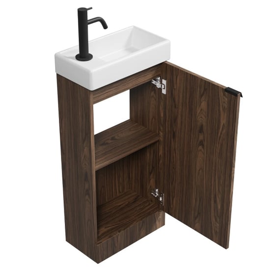 Badplaats Toiletmeubel orion 40 x 22 cm bruin fonteinmeubel met - Image 4