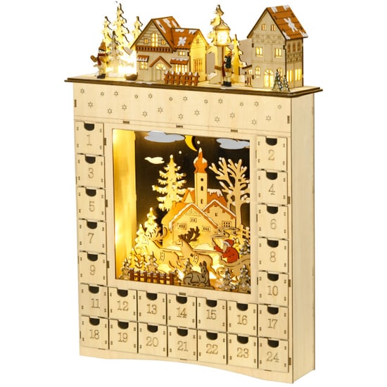 4goodz Adventskalender met led-verlichting 24 laden 36x52 cm - Image 1