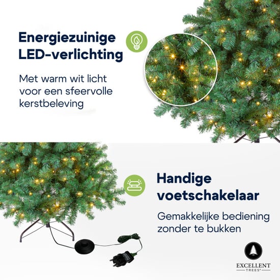 Excellent Trees Luxe kerstboom ® led stavanger green 150 cm met verlichting - Image 6