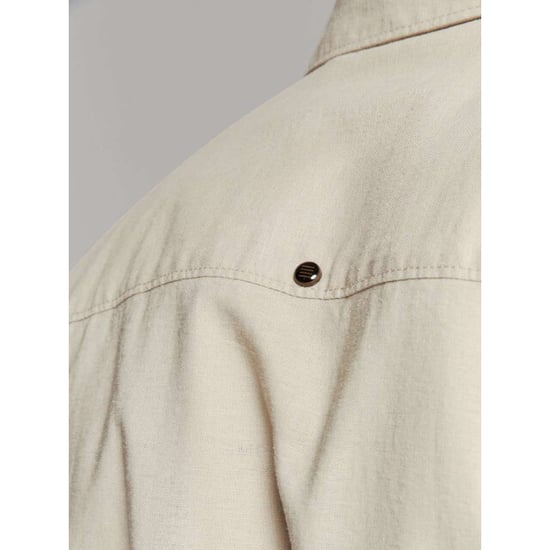 No Excess Shirt solid with linen light desert - Image 4