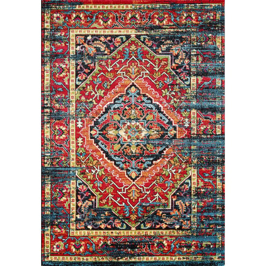 Muratap Vintage marrakech vloerkleed zwart / multi laagpolig- 200x200 cm - Image 5