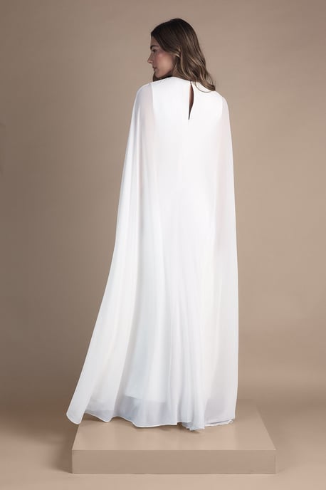 Cape Maxi Wedding Dress - Image 3