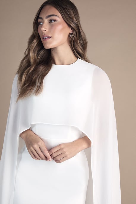Cape Maxi Wedding Dress - Image 4