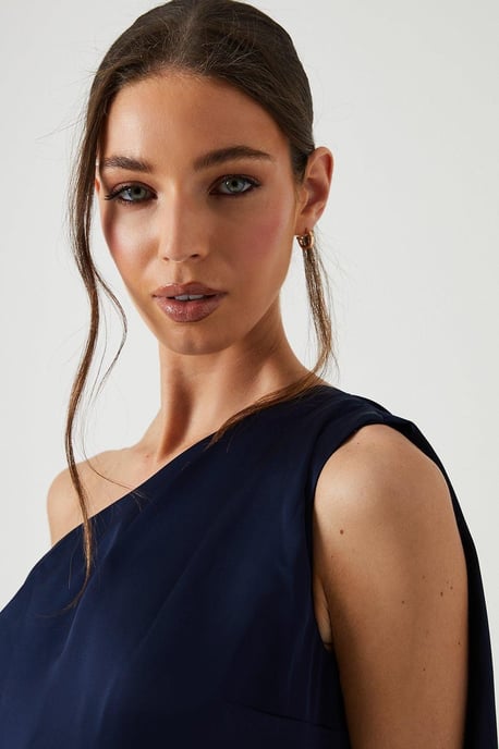 Coast Honoured Drape One Shoulder Satin Maxi Bridesmaid Dress - Image 4