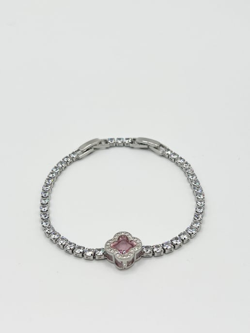 Pink Clover Diamante Bracelet - Gift Boxed - Gift Boxed - Image 5