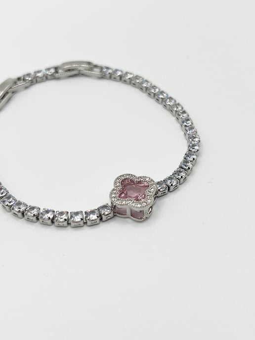 Pink Clover Diamante Bracelet - Gift Boxed - Gift Boxed - Image 6