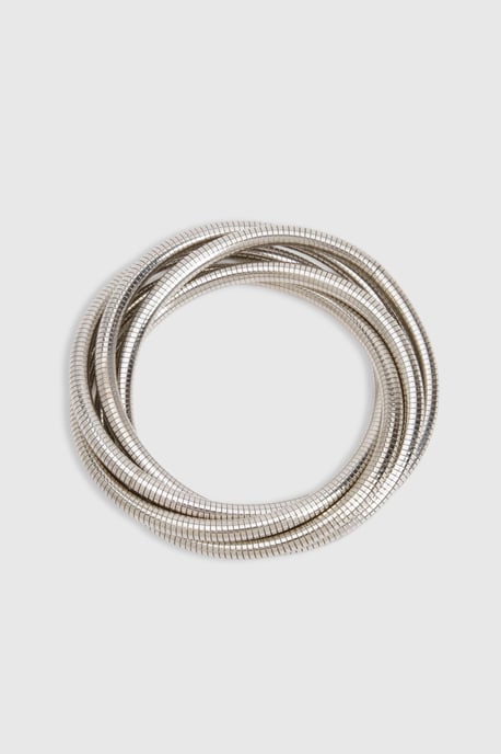 Silver Intertwined Stretch Bangle - Image 3