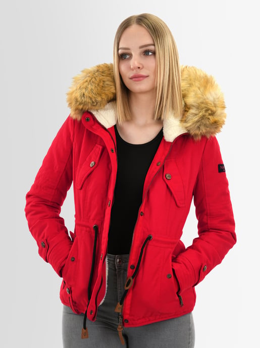 Navahoo Dam Vinterjacka Pearl – Kort Parkas med Teddyfoder & Avtagbar Fuskpälskrage - Image 6