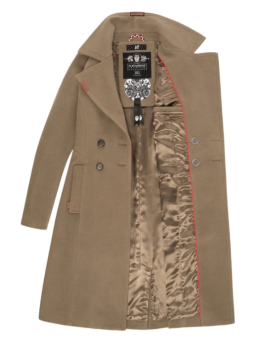 Navahoo Dames Trenchcoat Wooly – Premium Wintermantel met Elegante Pasvorm - Image 5