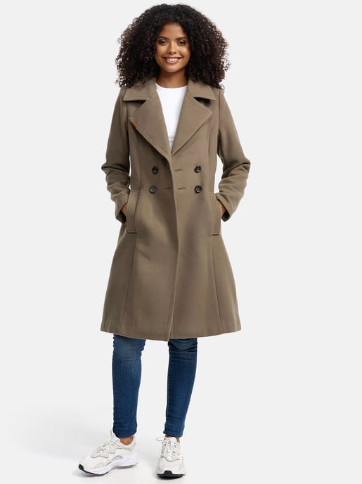 Navahoo Dames Trenchcoat Wooly – Premium Wintermantel met Elegante Pasvorm - Image 6