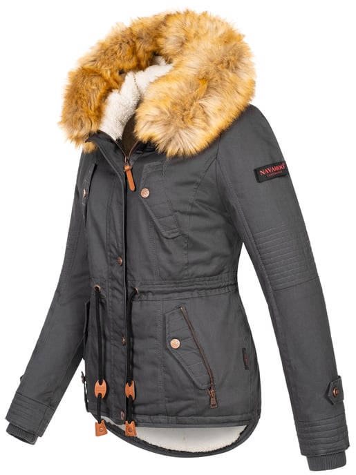 Navahoo Dam Vinterjacka Pearl – Kort Parkas med Teddyfoder & Avtagbar Fuskpälskrage - Image 3