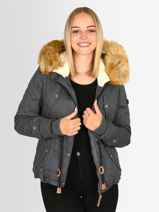 Navahoo Dam Vinterjacka Pearl – Kort Parkas med Teddyfoder & Avtagbar Fuskpälskrage - Image 5