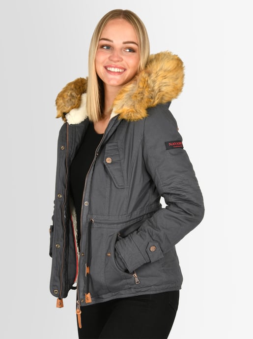 Navahoo Dam Vinterjacka Pearl – Kort Parkas med Teddyfoder & Avtagbar Fuskpälskrage - Image 6