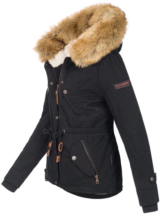 Navahoo Dam Vinterjacka Pearl – Kort Parkas med Teddyfoder & Avtagbar Fuskpälskrage - Image 2