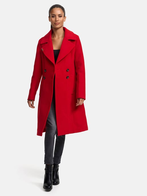Navahoo Dames Trenchcoat Wooly – Premium Wintermantel met Elegante Pasvorm - Image 4