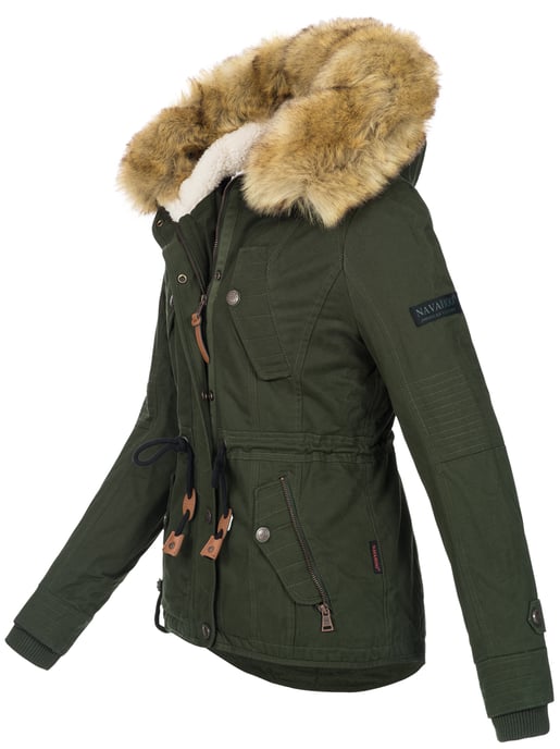 Navahoo Dam Vinterjacka Pearl – Kort Parkas med Teddyfoder & Avtagbar Fuskpälskrage - Image 2