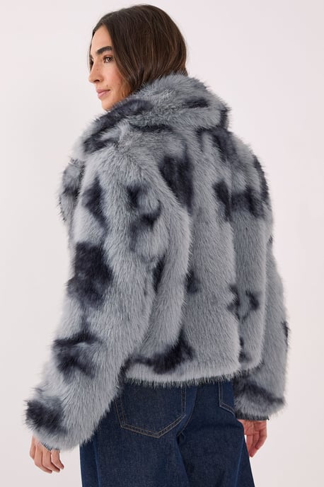 Cow Fur Collar Jacket - Image 3