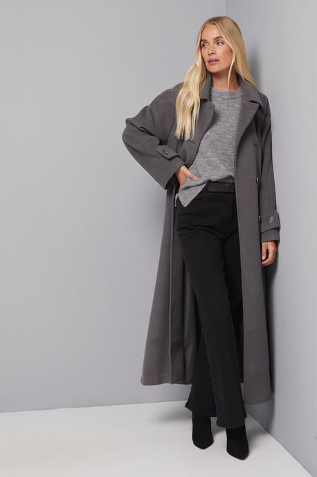 Petite Maxi Double Breasted Car Coat - Image 1
