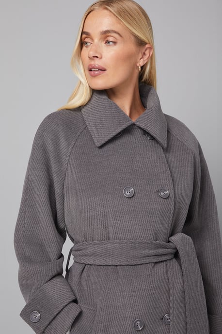 Petite Maxi Double Breasted Car Coat - Image 4