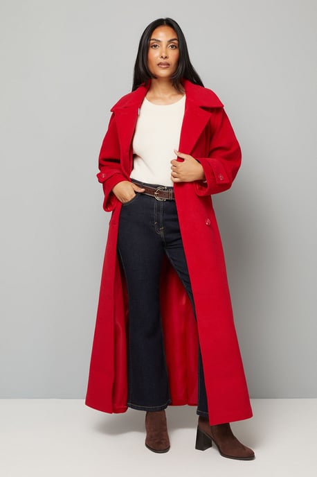 Petite Maxi Double Breasted Car Coat - Image 1