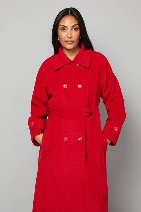 Petite Maxi Double Breasted Car Coat - Image 2