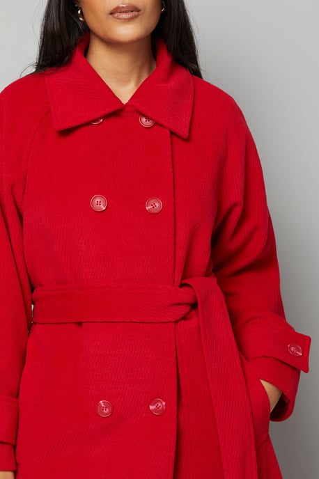 Petite Maxi Double Breasted Car Coat - Image 4
