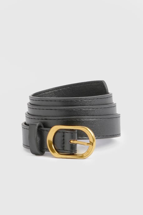 Oval Buckle Detail Belt - Image 2